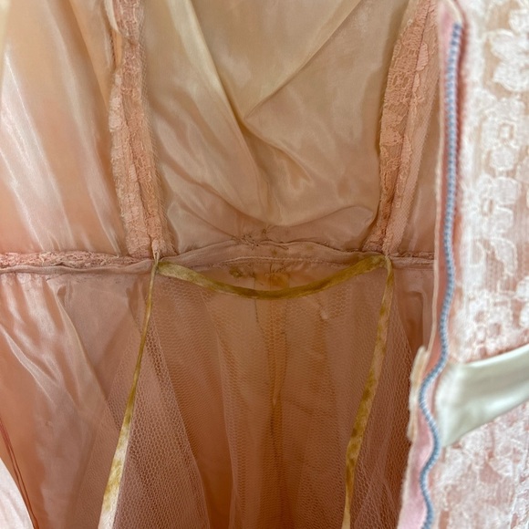 Vintage 50's Small Pink Lace Full Sweep Hollywood Maisel Style‎ Cocktail Dress - Picture 11 of 14